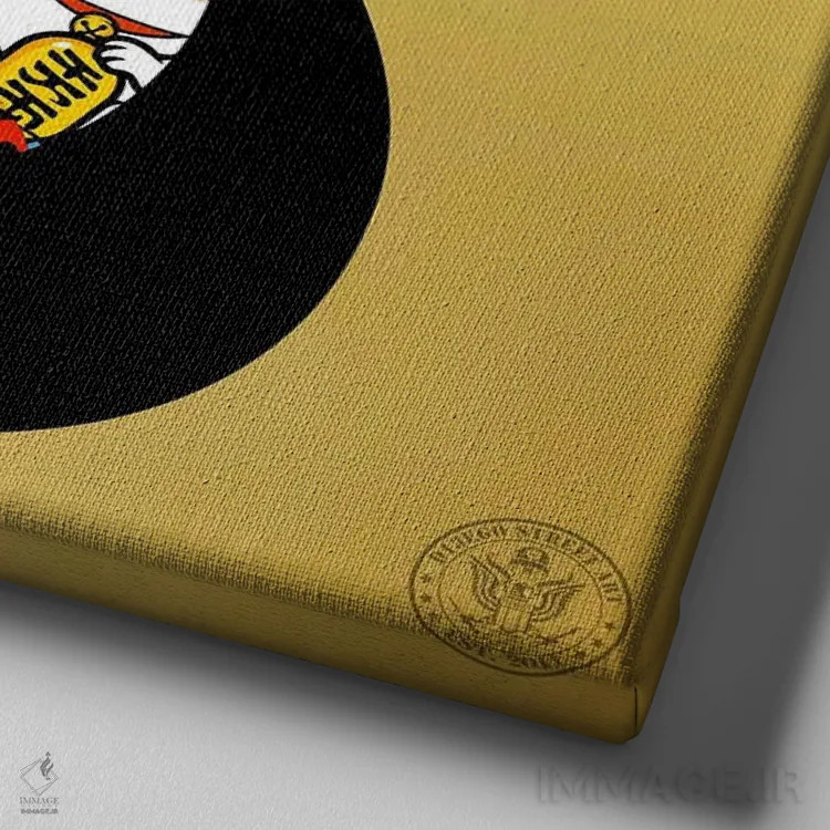 تابلو دلار خوششانس اثر دی۱۳ایگو - نمای نزدیک بافت بوم