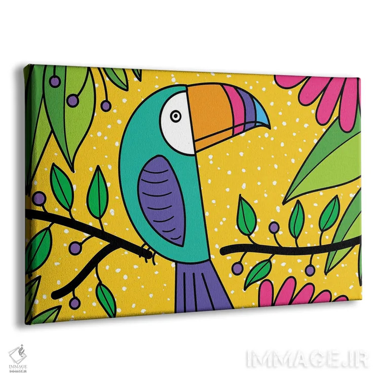 تابلو توکانی با رنگهای روشن اثر دیدر موشر - نمای پرسپکتیو محصول