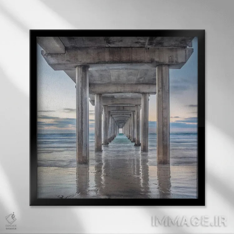 تابلو اسکریپس پیر (اسکله اسکریپس) اثر دانیتا دلیمنت - نمای قابدار مشکی