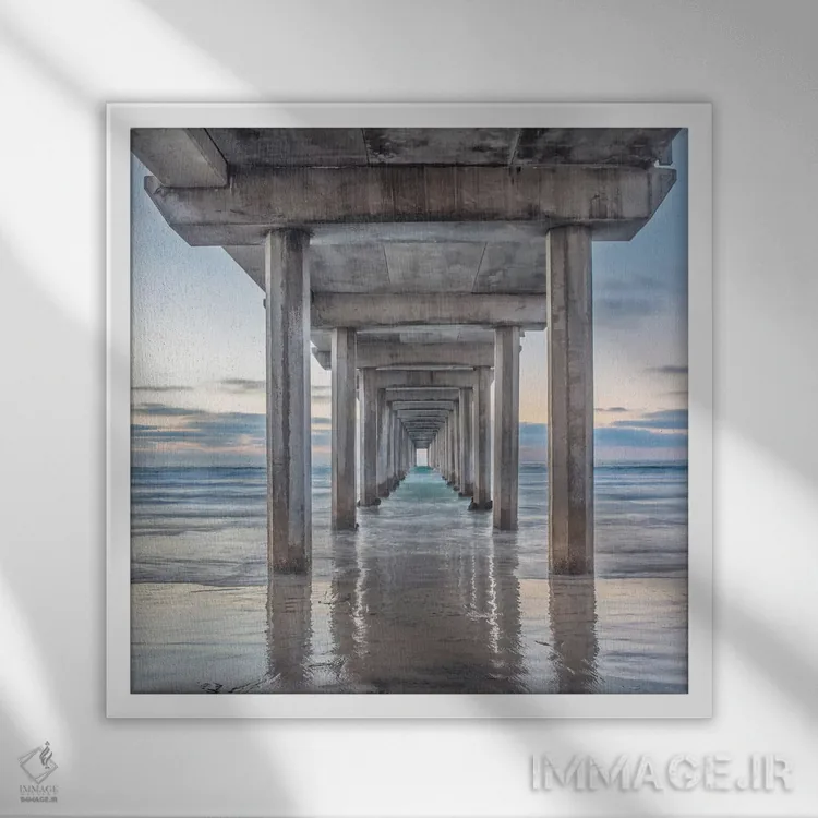 تابلو اسکریپس پیر (اسکله اسکریپس) اثر دانیتا دلیمنت - نمای قابدار سفید