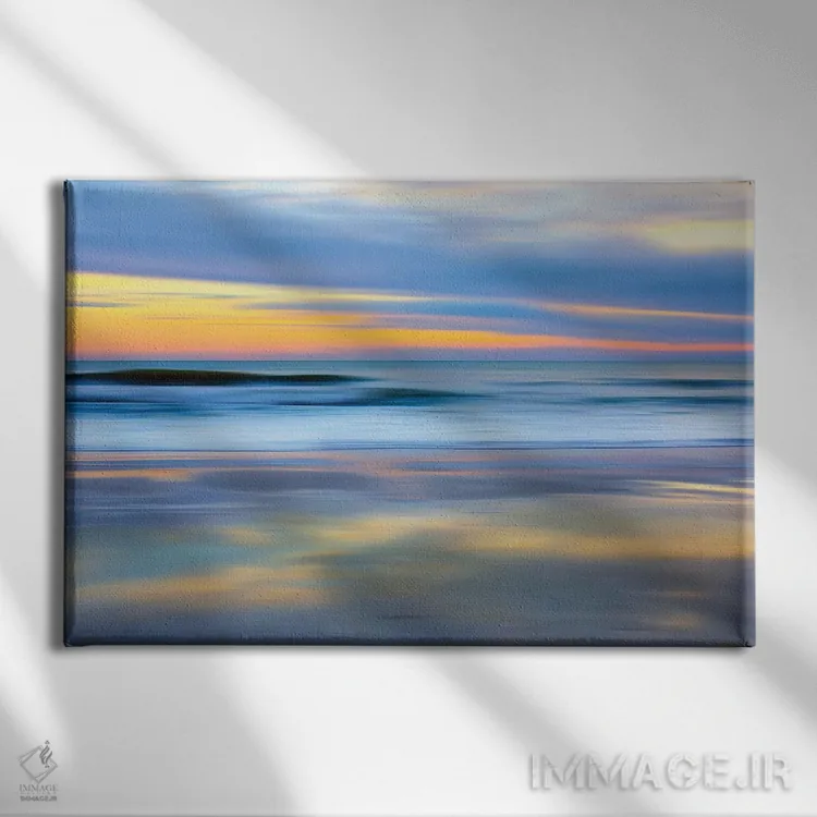 تابلو غروب پاستلی اثر دانیتا دلیمنت - نمای روبهرو روی دیوار