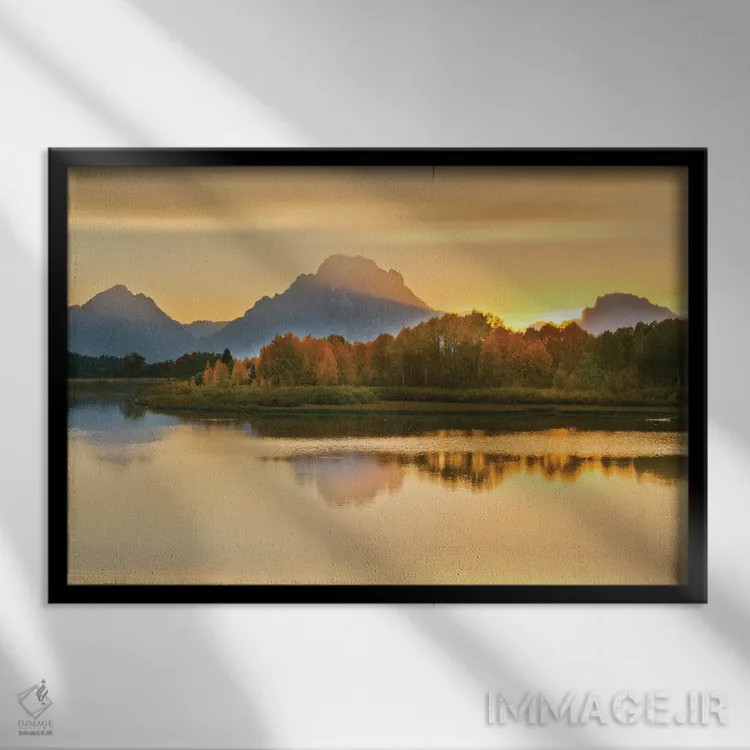 تابلو لبه غروب اثر دانیتا دلیمنت - نمای قابدار مشکی