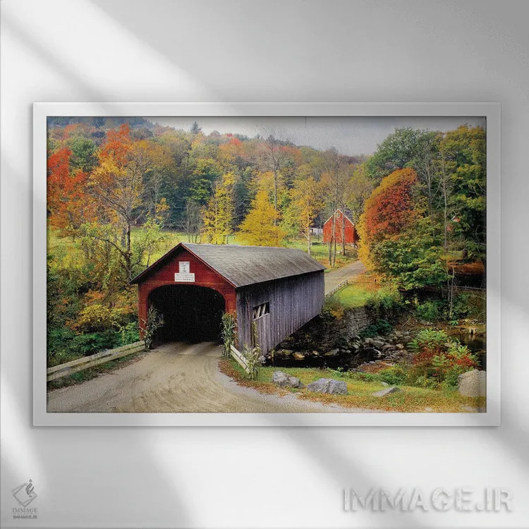 تابلو پل مسقف ورمانت اثر دانیتا دلیمنت - نمای قابدار سفید