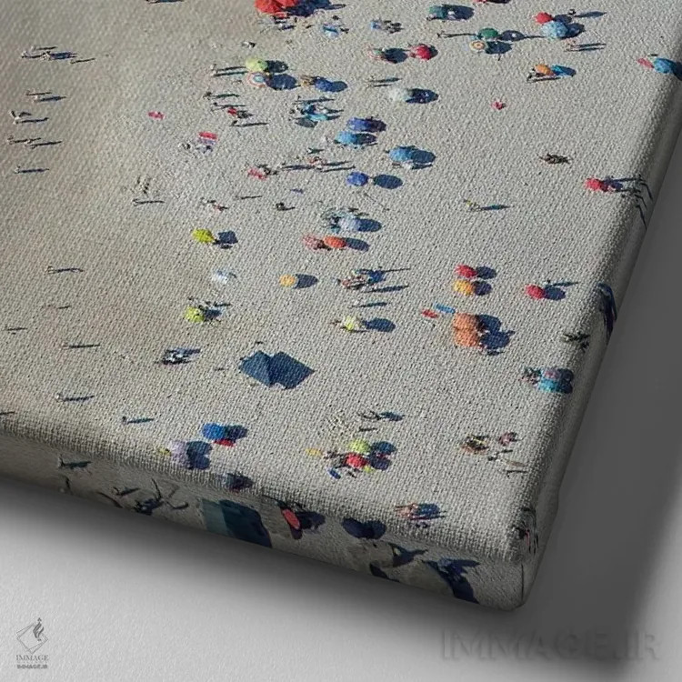 تابلو ساحل از نمای هوایی اثر دانیتا دلیمنت - نمای نزدیک بافت بوم