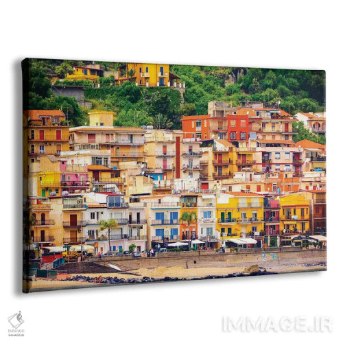 تابلو روستای ساحلی ایتالیا اثر دانیتا دلیمنت - نمای پرسپکتیو محصول