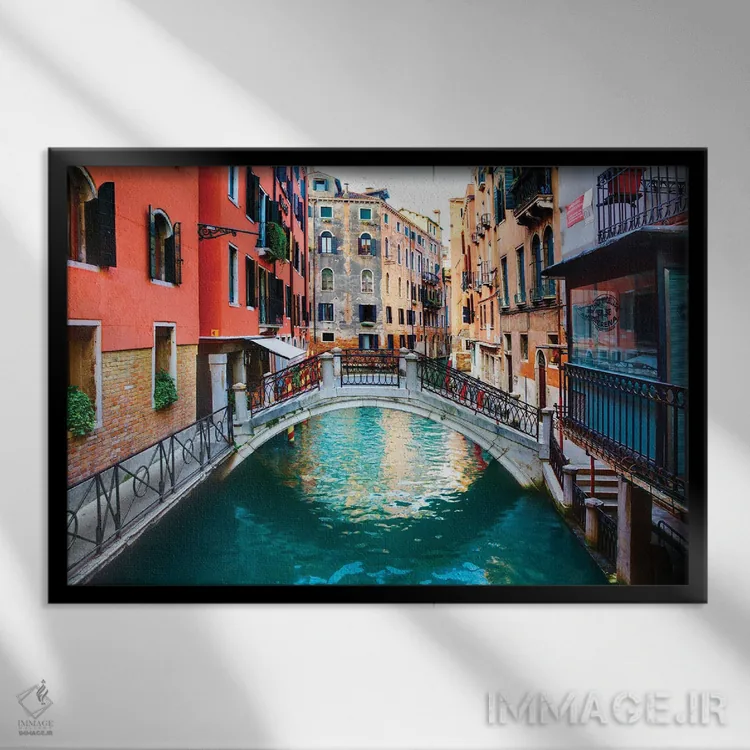 تابلو کانال ونیز اثر دانیتا دلیمنت - نمای قابدار مشکی