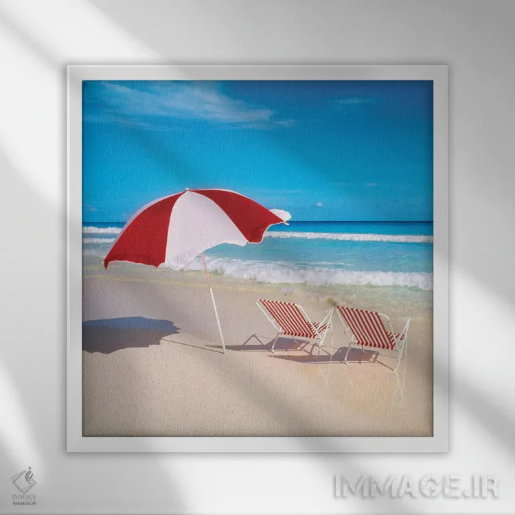 تابلو ساحل درخشان اثر دانیتا دلیمنت - نمای قابدار سفید