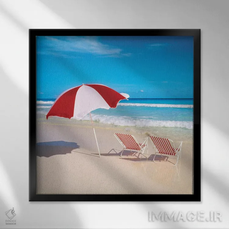 تابلو ساحل درخشان اثر دانیتا دلیمنت - نمای قابدار مشکی