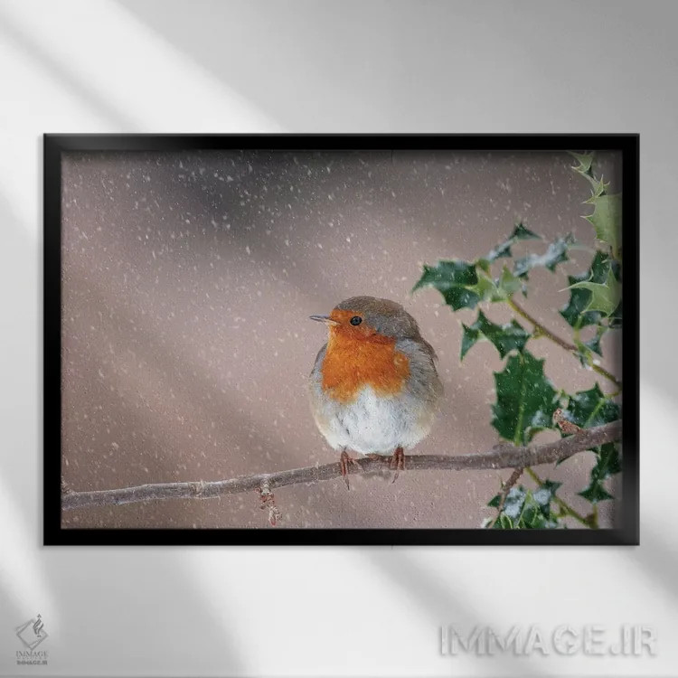 تابلو در دل طوفان ایستادگی کردن ۱ اثر باور میسون - نمای قابدار مشکی