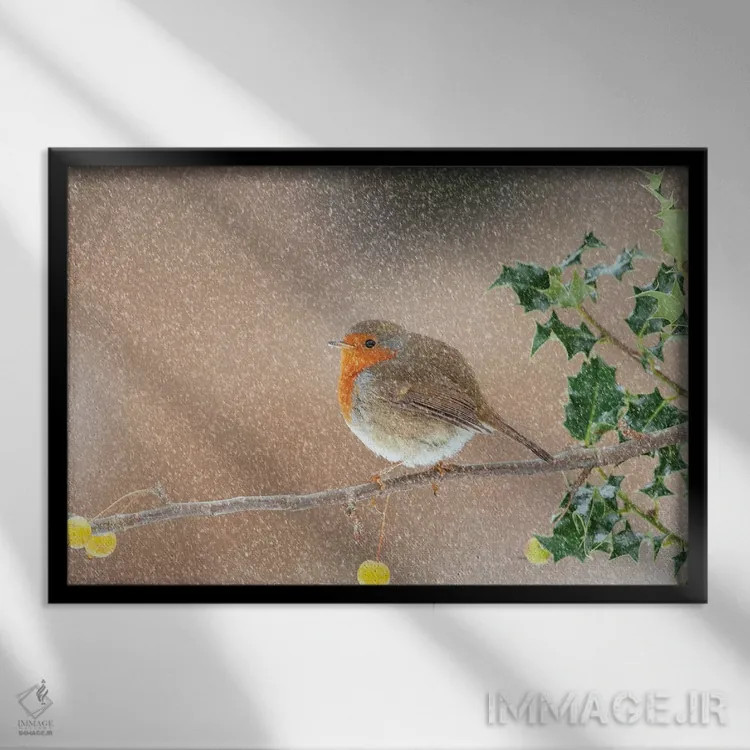 تابلو در دل طوفان ایستادگی کردن ۲ اثر باور میسون - نمای قابدار مشکی