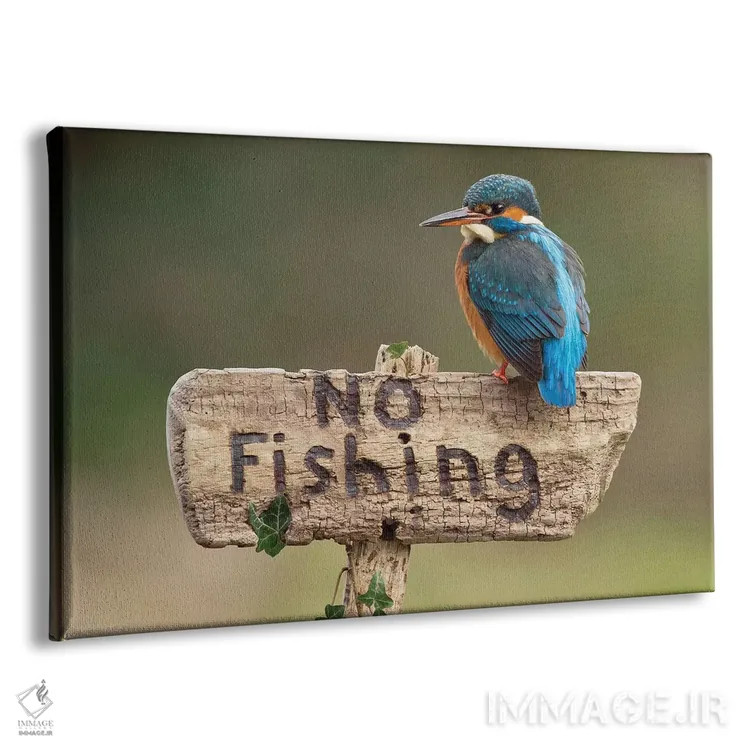 تابلو ماهیخورک (بدون ماهیگیری) اثر باور میسون - نمای پرسپکتیو محصول