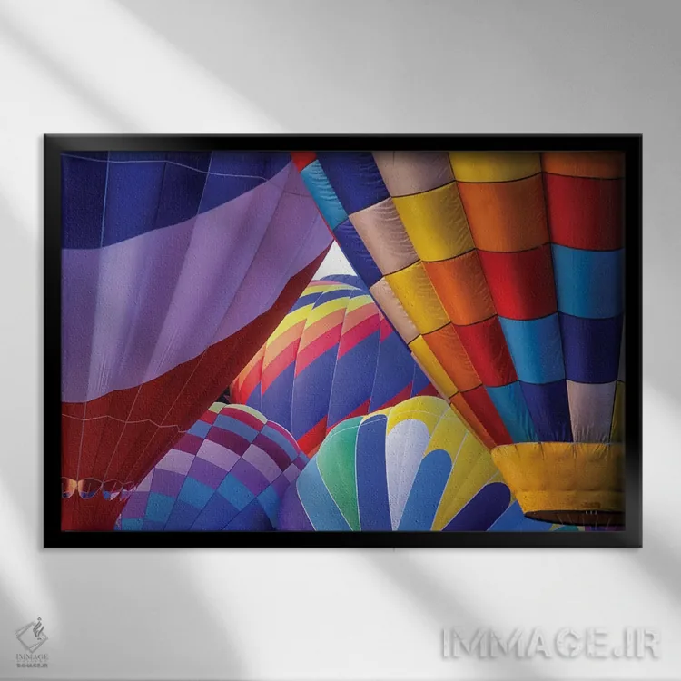 تابلو انفجار رنگ اثر دنیس فراتس - نمای قابدار مشکی