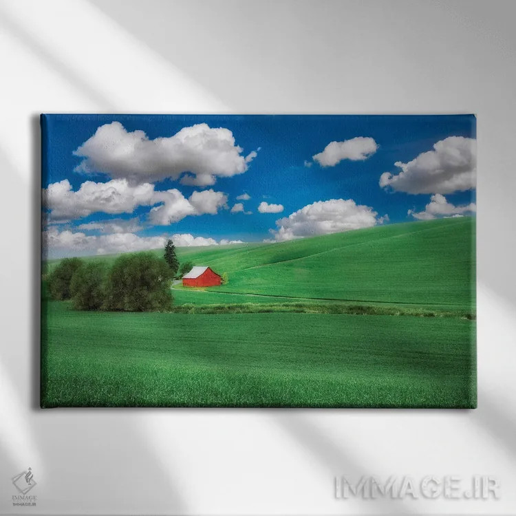 تابلو انبار بهاری ۴ اثر دنیس فراتس - نمای روبهرو روی دیوار