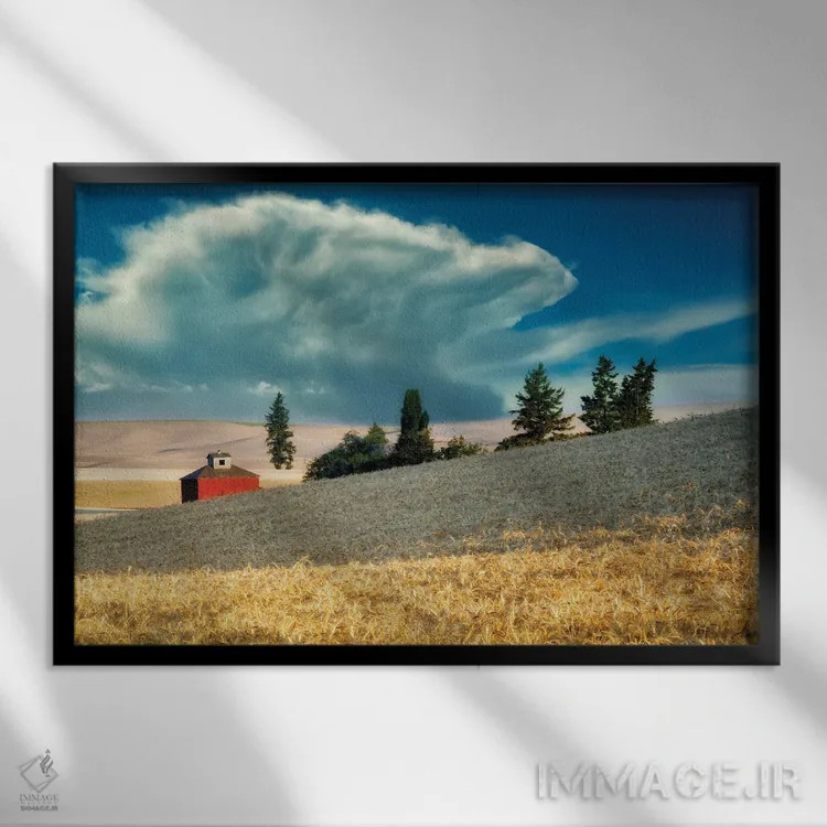 تابلو طوفان انبار اثر دنیس فراتس - نمای قابدار مشکی