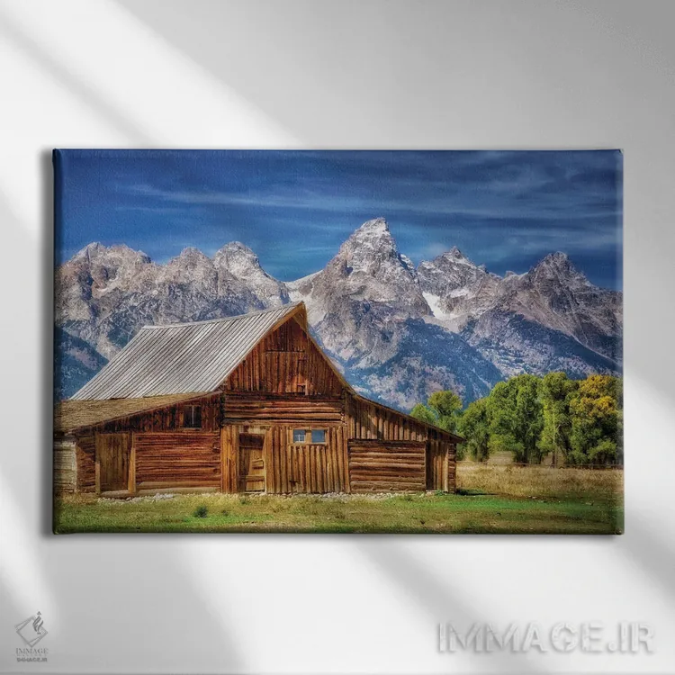 تابلو انبار تتون (منطقه تِتون) اثر دنیس فراتس - نمای روبهرو روی دیوار