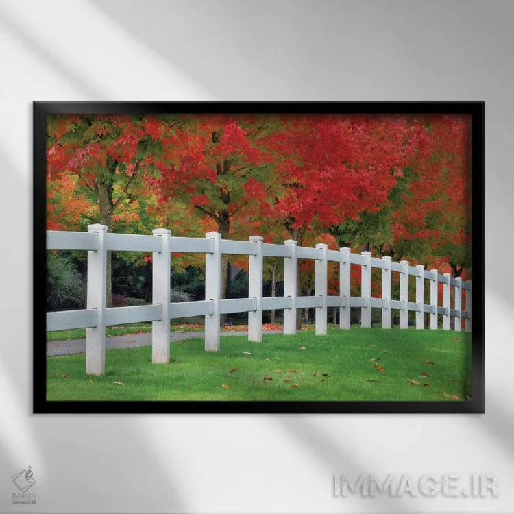 تابلو حصار پاییزی اثر دنیس فراتس - نمای قابدار مشکی