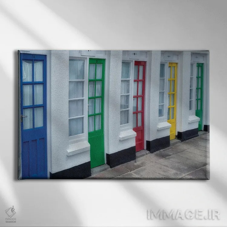 تابلو درهای رنگارنگ IV اثر دنیس فراتس - نمای روبهرو روی دیوار