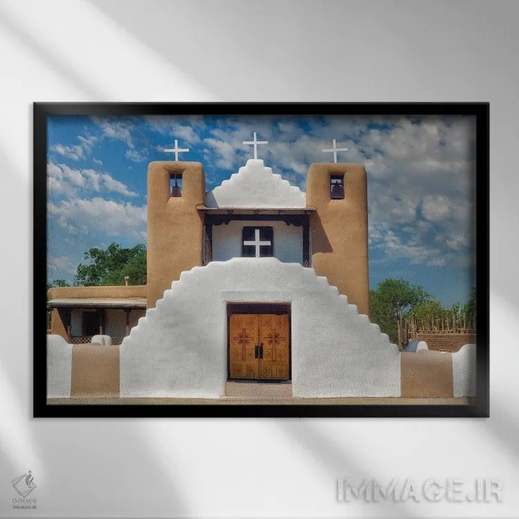 تابلو کلیسای تاوس اثر دنیس فراتس - نمای قابدار مشکی