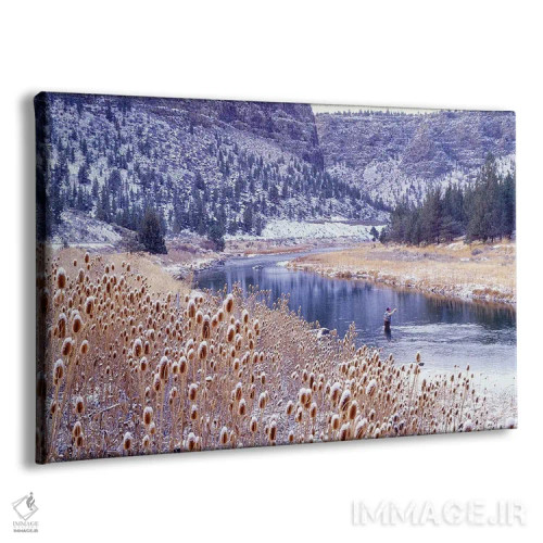 تابلو ماهیگیری با پر در رودخانه اثر دنیس فراتس - نمای پرسپکتیو محصول