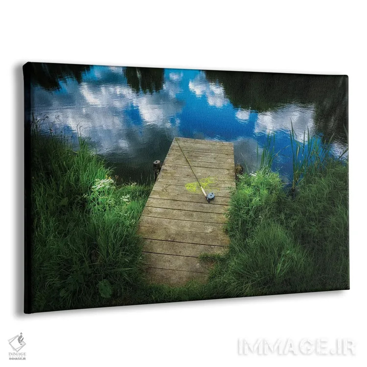 تابلو چوب ماهیگیری و اسکله اثر دنیس فراتس - نمای پرسپکتیو محصول