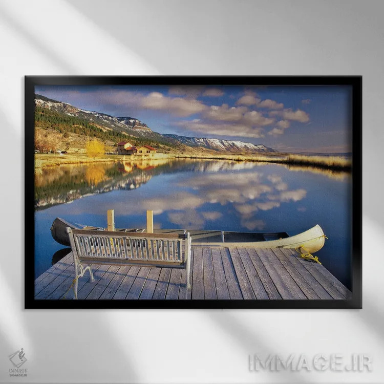 تابلو صبح آرام اثر دنیس فراتس - نمای قابدار مشکی