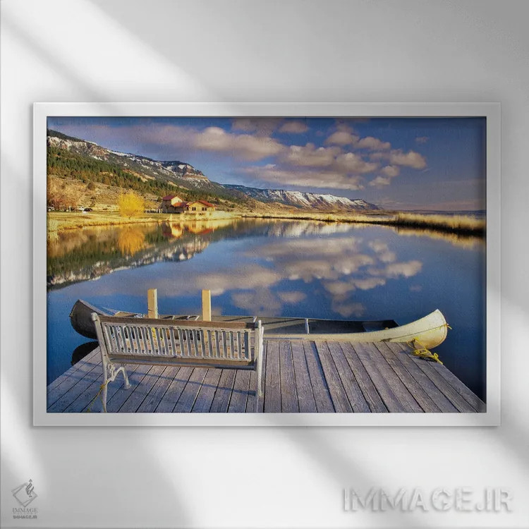 تابلو صبح آرام اثر دنیس فراتس - نمای قابدار سفید