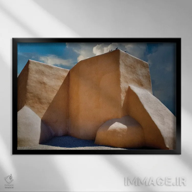 تابلو کلیسای جنوب غربی (آمریکا) اثر دنیس فراتس - نمای قابدار مشکی