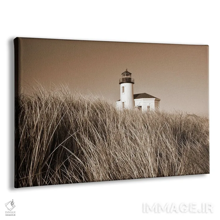 تابلو فانوس دریایی در میان چمنزار اثر دنیس فراتس - نمای پرسپکتیو محصول