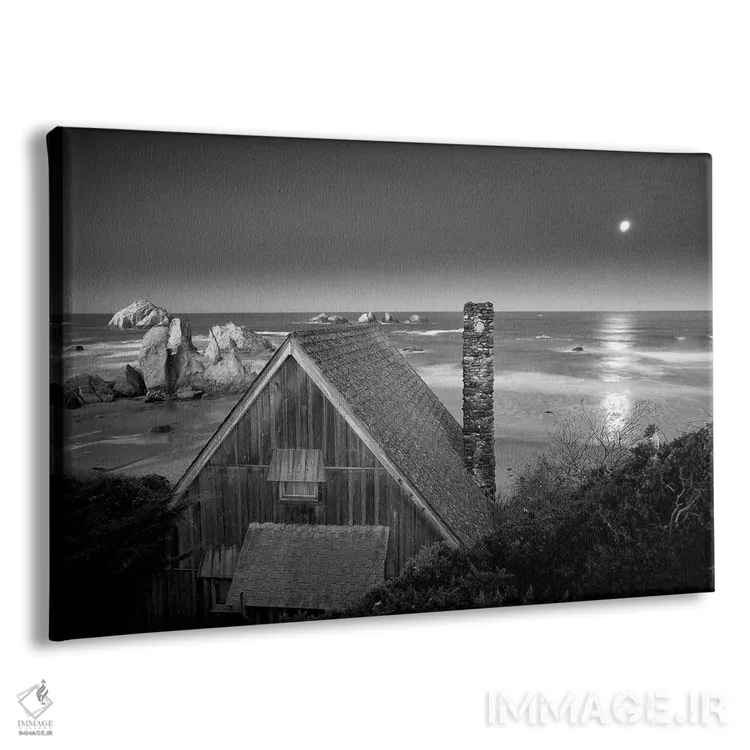 تابلو کلبه و ماه اثر دنیس فراتس - نمای پرسپکتیو محصول