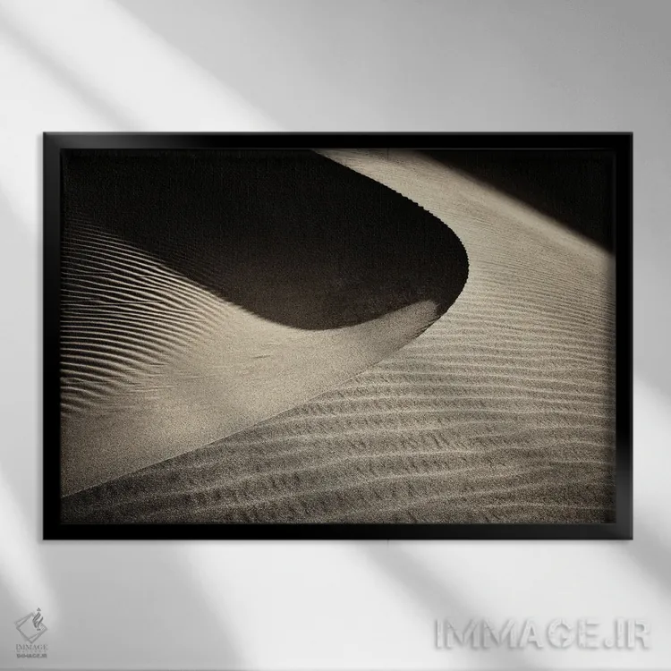 تابلو نور تپههای شنی اثر دنیس فراتس - نمای قابدار مشکی