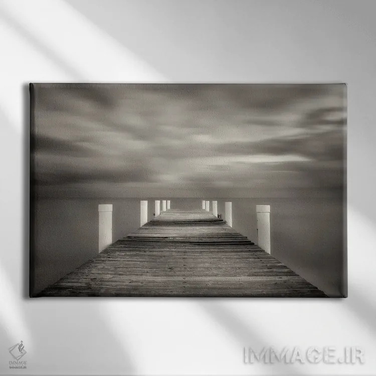 تابلو اسکله ساحلی اثر دنیس فراتس - نمای روبهرو روی دیوار