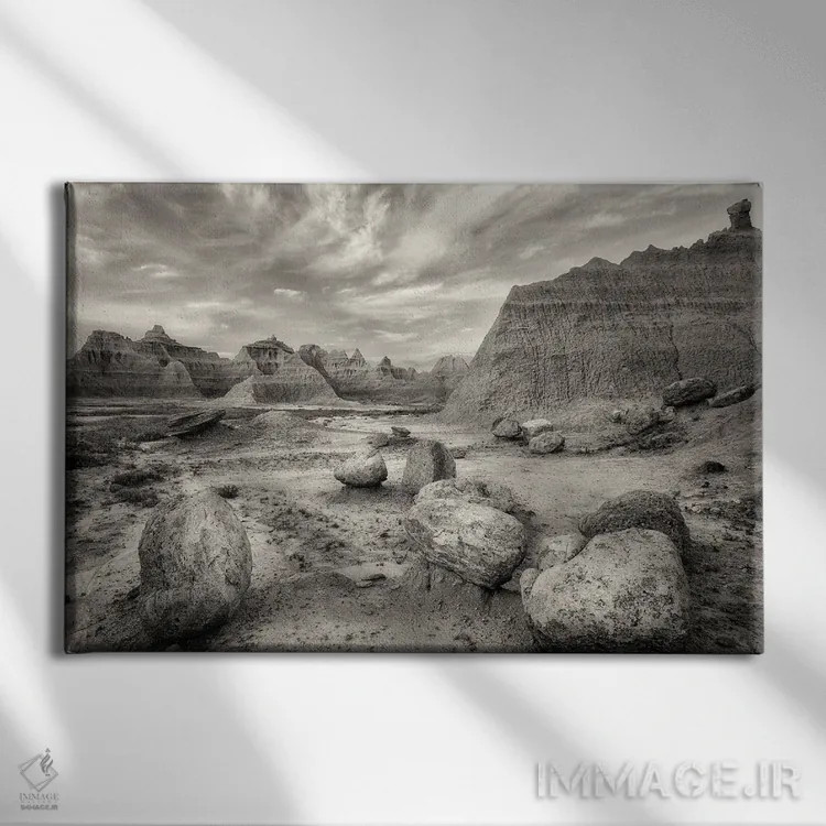 تابلو اراضی بایر ۳ اثر دنیس فراتس - نمای روبهرو روی دیوار