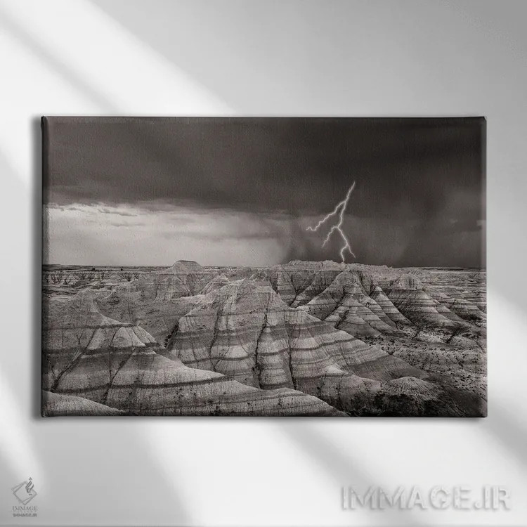 تابلو اراضی بایر ۴ اثر دنیس فراتس - نمای روبهرو روی دیوار