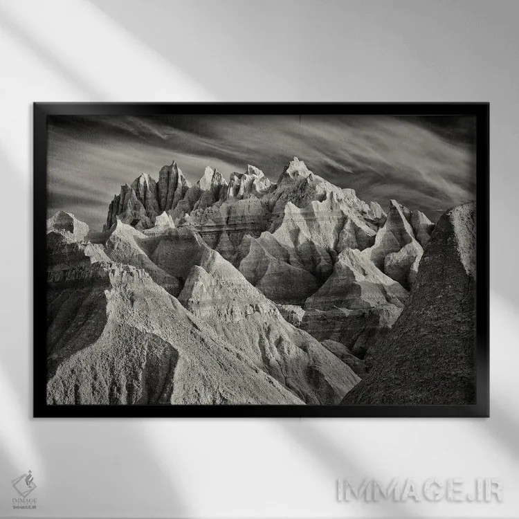 تابلو اراضی بایر ۲ اثر دنیس فراتس - نمای قابدار مشکی