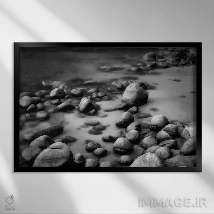 تابلو لبه دریاچه اثر دنیس فراتس - نمای قابدار مشکی