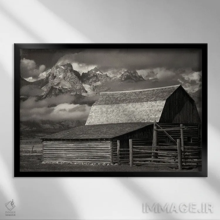 تابلو انبار تتون ۲ اثر دنیس فراتس - نمای قابدار مشکی