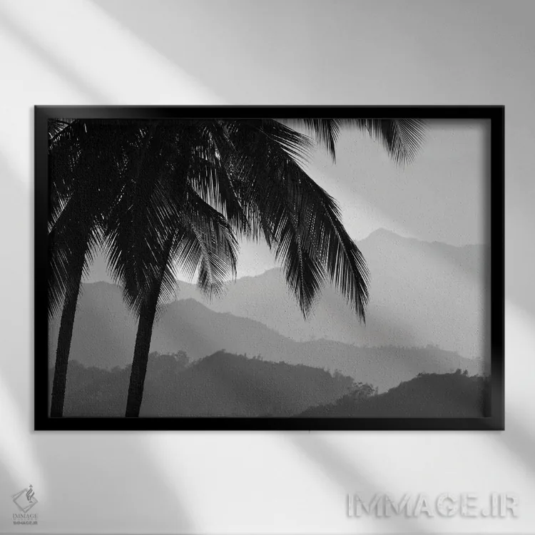 تابلو کوههای کوآی (هاوایی) اثر دنیس فراتس - نمای قابدار مشکی