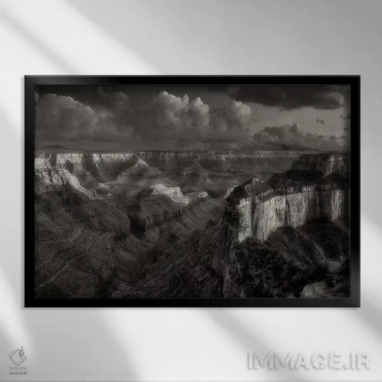 تابلو گراند کانیون (دره بزرگ آمریکا) اثر دنیس فراتس - نمای قابدار مشکی