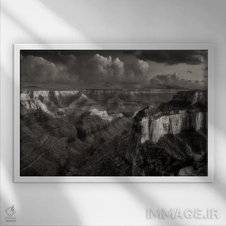 تابلو گراند کانیون (دره بزرگ آمریکا) اثر دنیس فراتس - نمای قابدار سفید