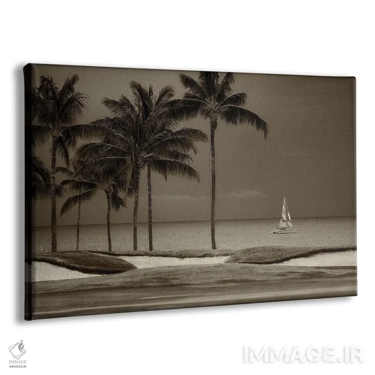 تابلو قایقرانی زمین گلف اثر دنیس فراتس - نمای پرسپکتیو محصول