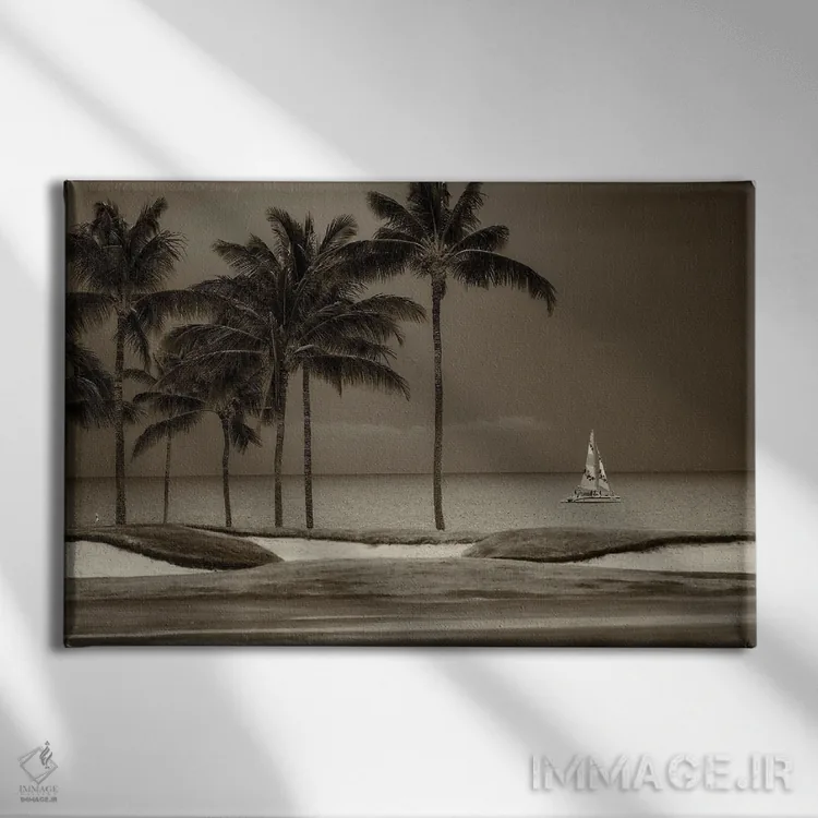 تابلو قایقرانی زمین گلف اثر دنیس فراتس - نمای روبهرو روی دیوار