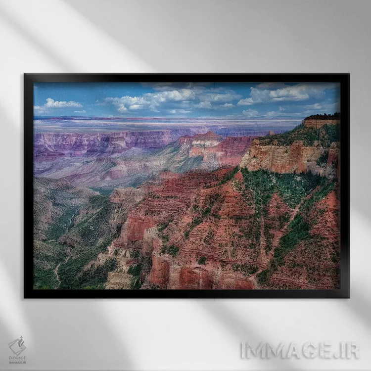 تابلو تشکیل گرند کنیون دو اثر دنیس فراتس - نمای قابدار مشکی