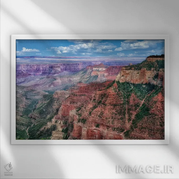 تابلو تشکیل گرند کنیون دو اثر دنیس فراتس - نمای قابدار سفید