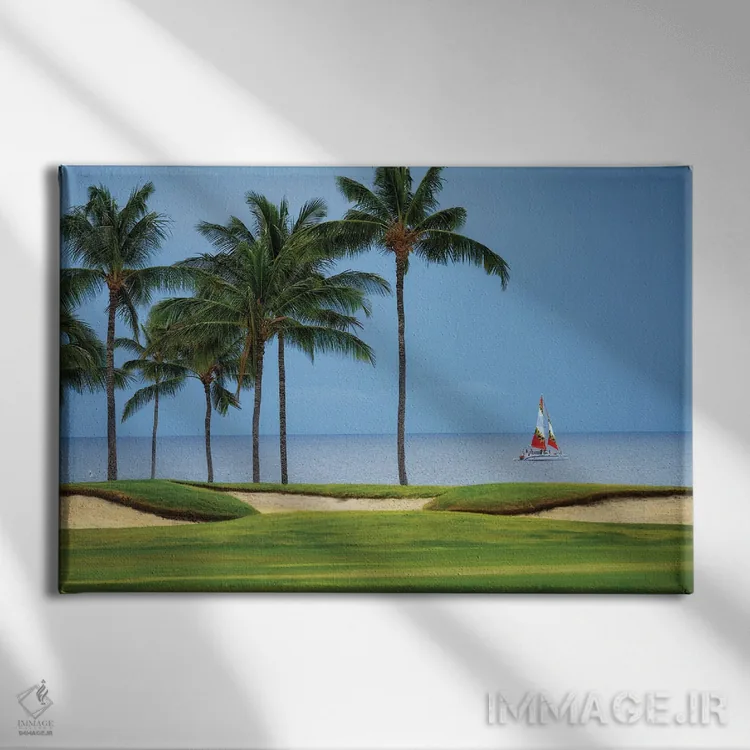 تابلو بادبانسواری گلف چهار اثر دنیس فراتس - نمای روبهرو روی دیوار