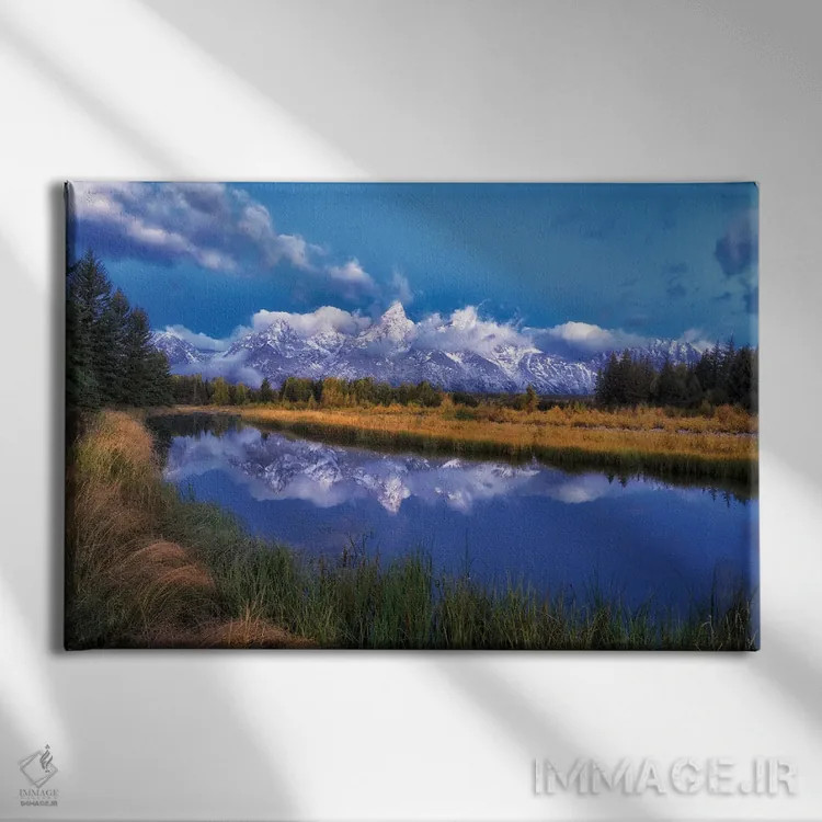 تابلو انعکاس تتون اثر دنیس فراتس - نمای روبهرو روی دیوار