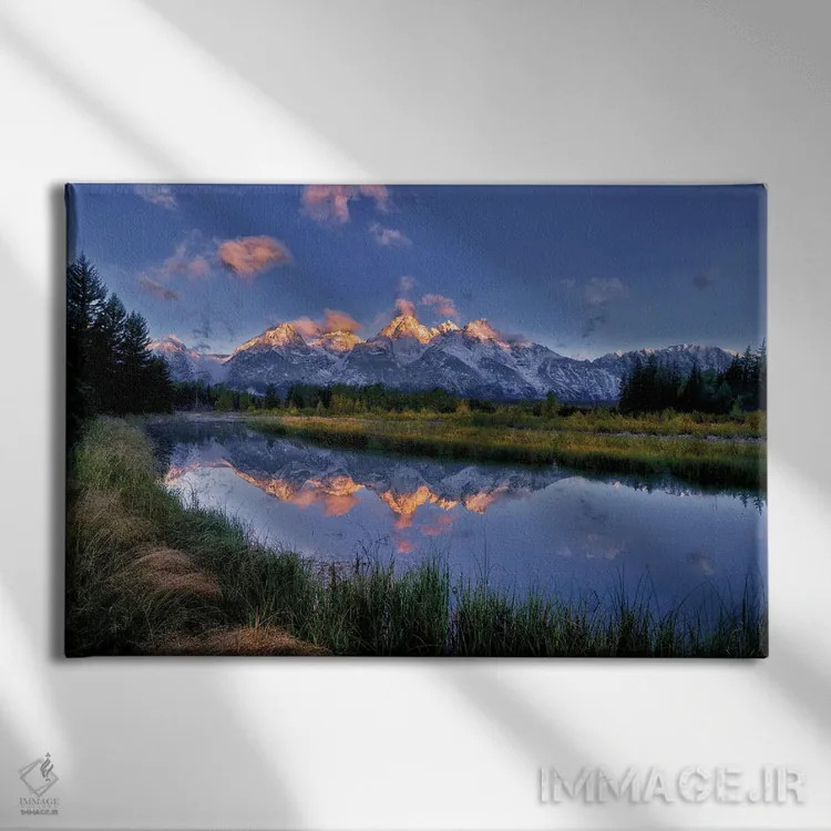 تابلو طلوع انعکاس تتون اثر دنیس فراتس - نمای روبهرو روی دیوار