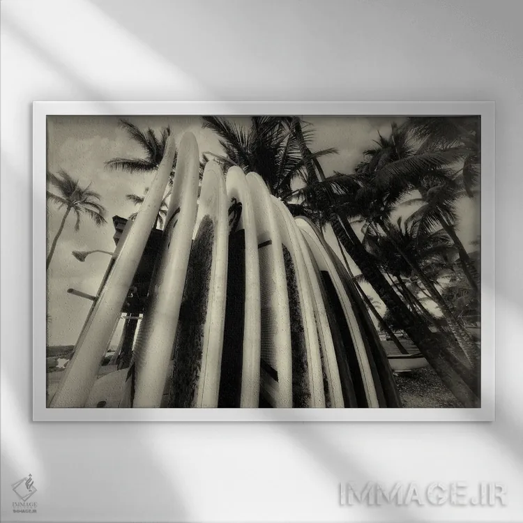 تابلو تختهموجسواریهای عتیقه اثر دنیس فراتس - نمای قابدار سفید