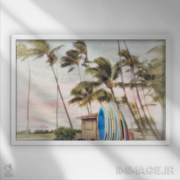 تابلو تختهموجسواریهای نوستالژیک ۲ اثر دنیس فراتس - نمای قابدار سفید