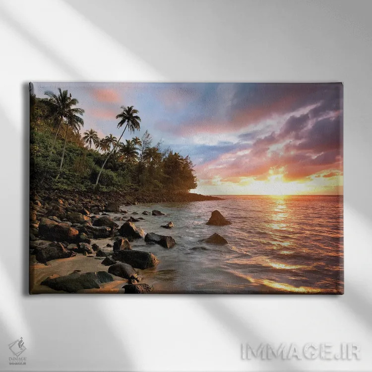 تابلو غروب کائوآئی (جزیره) اثر دنیس فراتس - نمای روبهرو روی دیوار