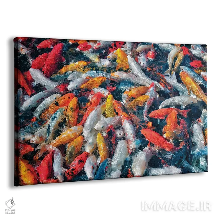 تابلو مهمانی ماهی کوی (ژاپنی) اثر دنیس فراتس - نمای پرسپکتیو محصول